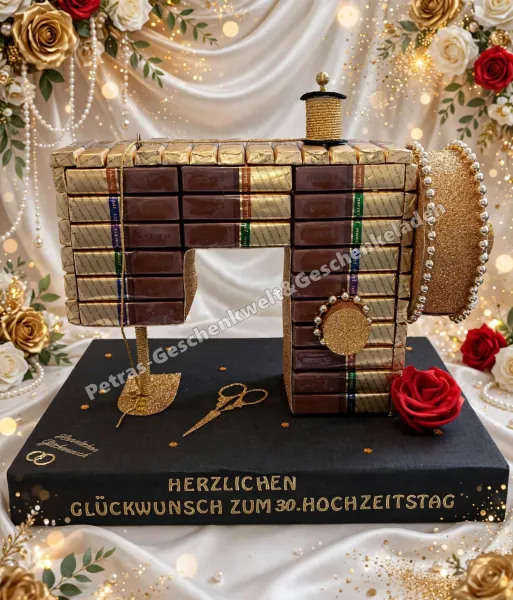 Pralinen Nähmaschine zum Hochzeitstag
